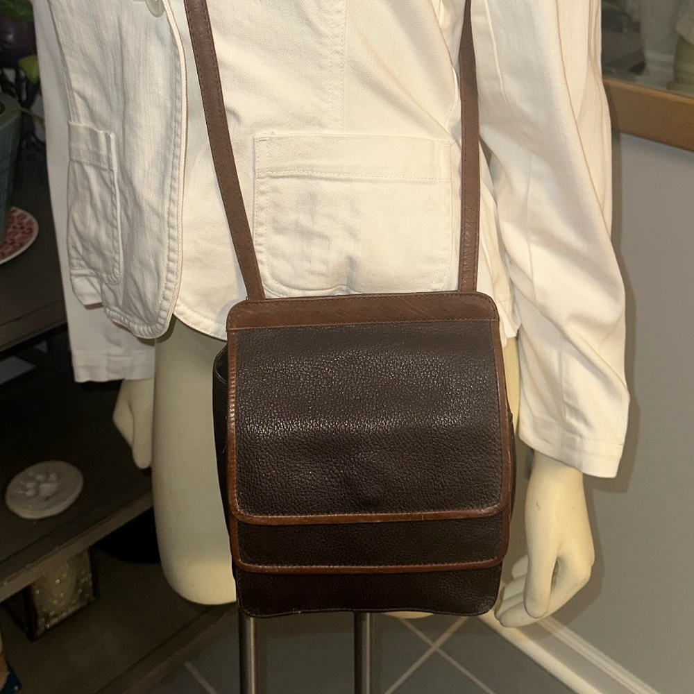 Vintage 90s 'Kenneth Cole New York' Brown Leather Crossbody Bag